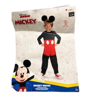 Mickey Mouse Toddler Costume By Disguise M (3T-4T) PVC Material Black and Red